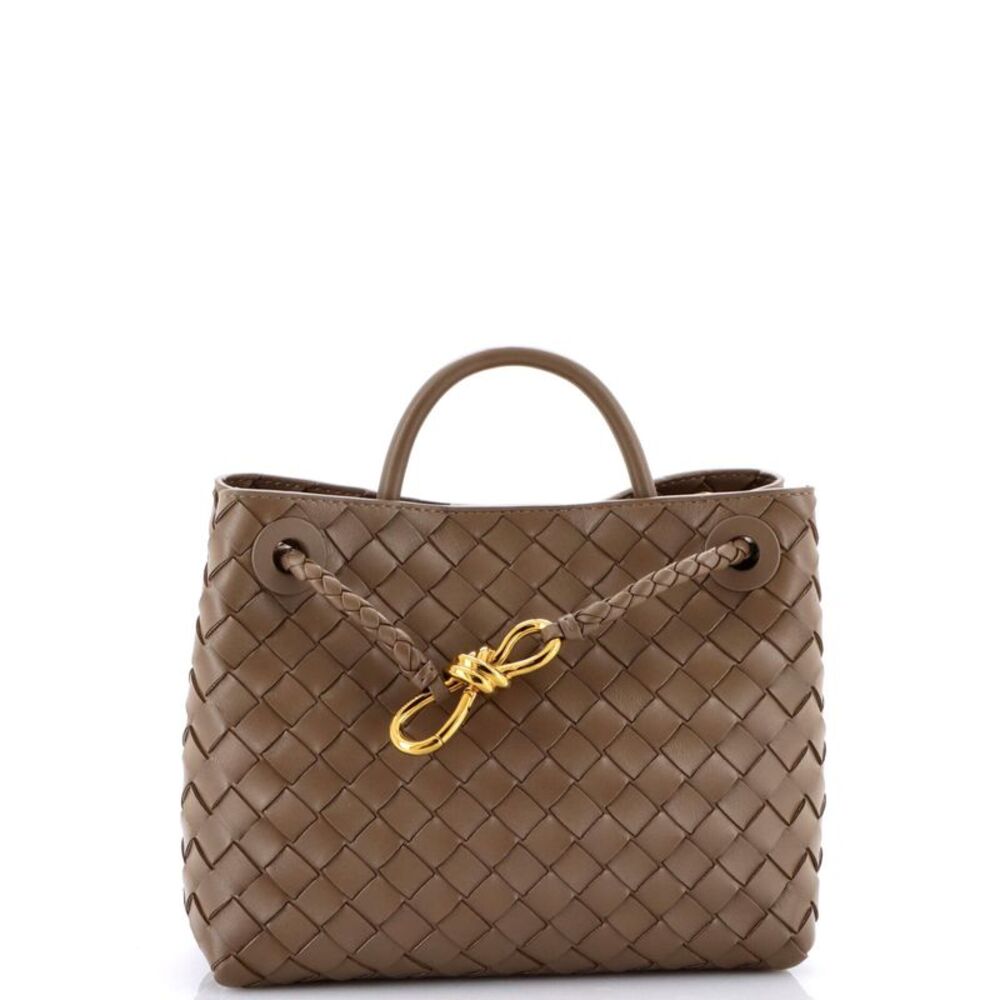 Bottega Veneta Andiamo Top Handle Bag Intrecciato Nappa Small Brown - Picture 2 of 6